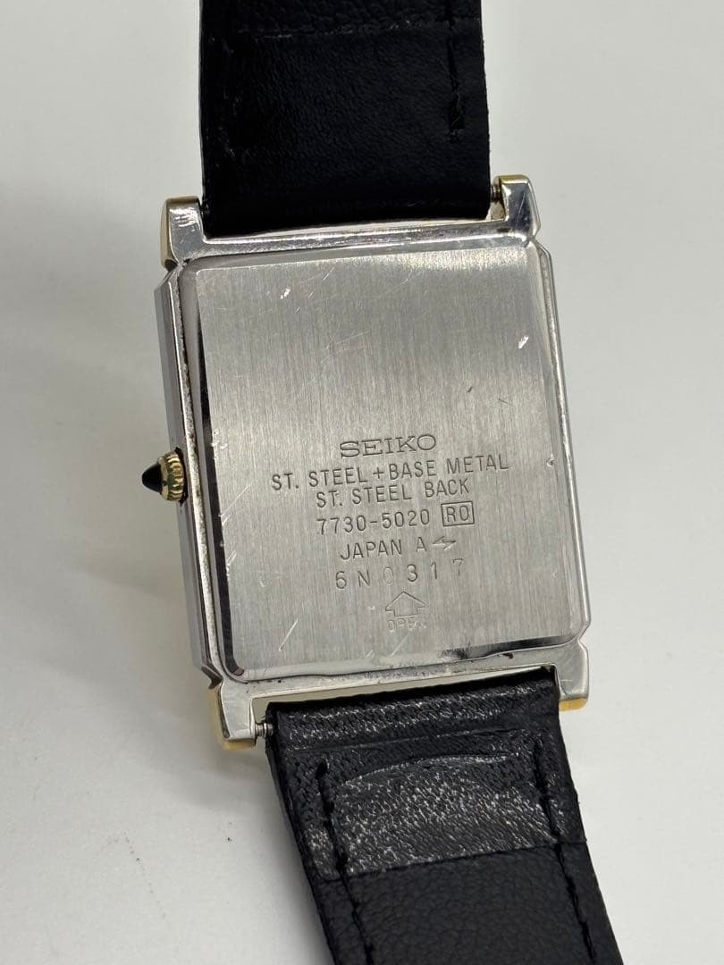 SEIKO Dolce Quartz 7730-5020 Men’s Watch Gold Dial 25mm 15.0cm Adjustable