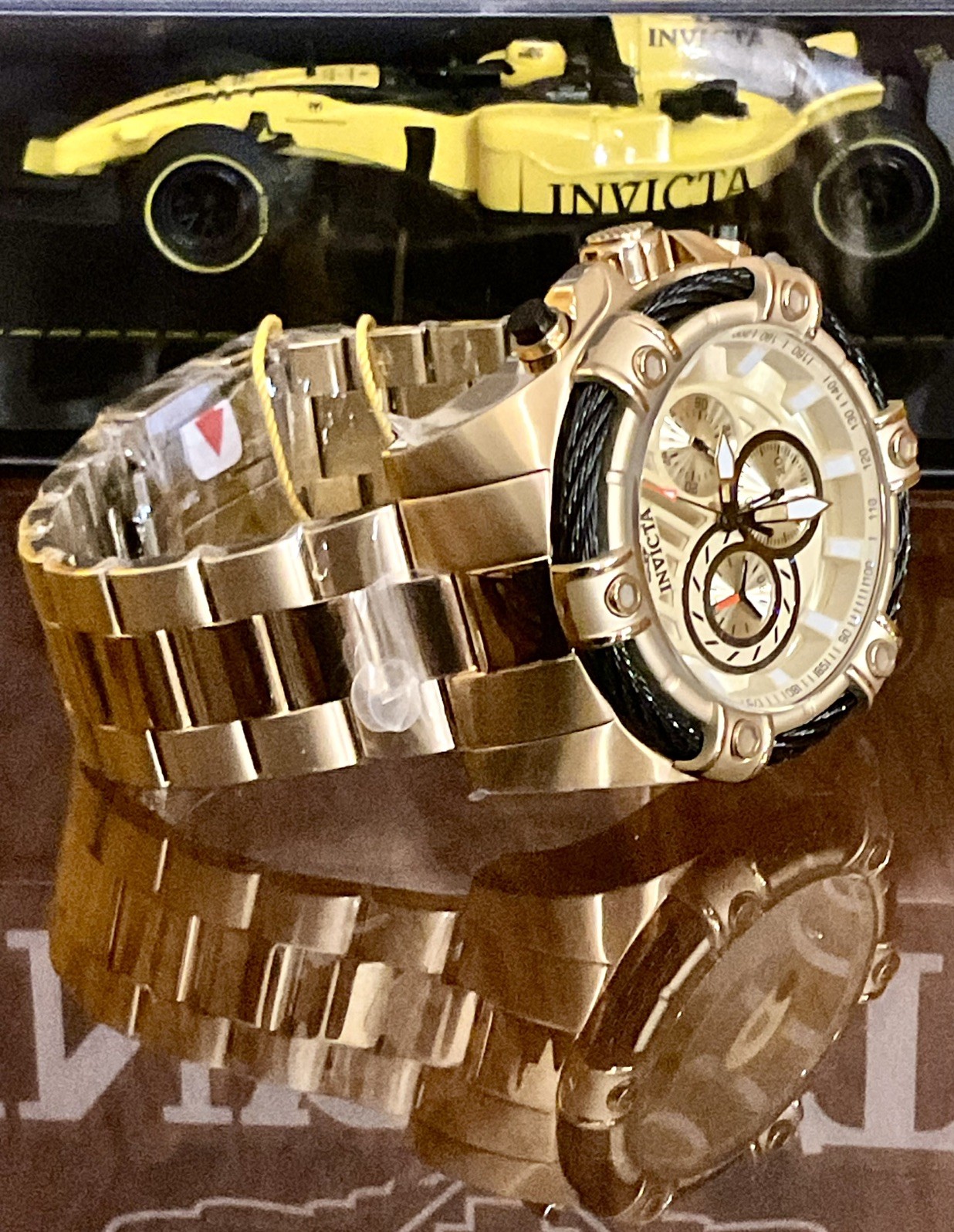 Invicta Bolt Ace Men’s Watch – 52mm (PF9238) Gold (25515)
