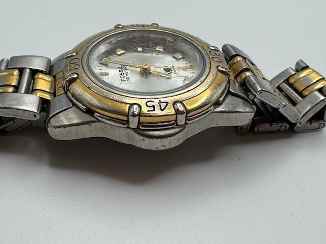 Vintage Ladies Fossil Blue AM-3095 Two Tone Quartz Watch New Battery
