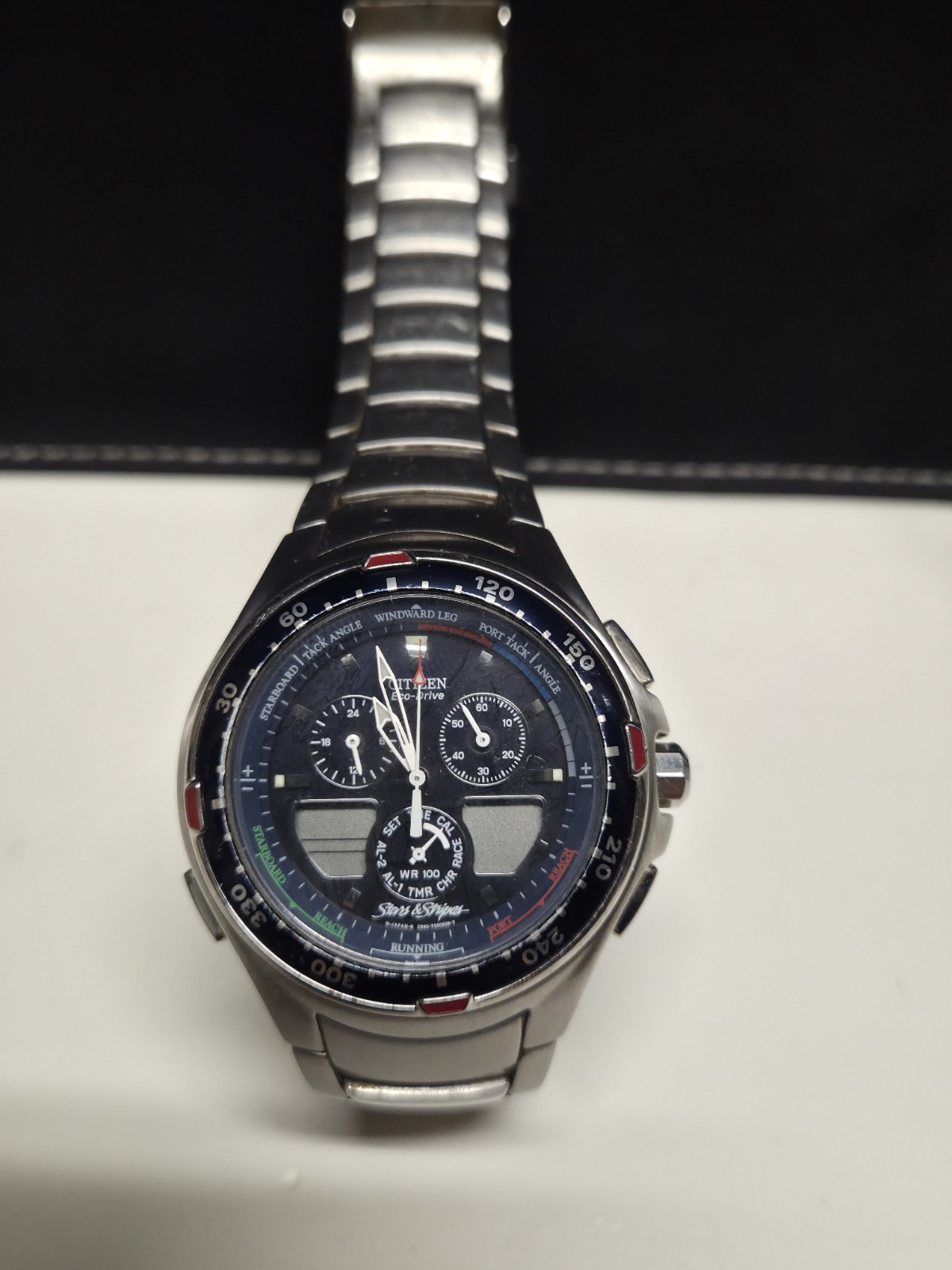 Citizen Eco-Drive Stars & Stripes Blue Dial Quartz Chronograph 40-43.9mm 100m
