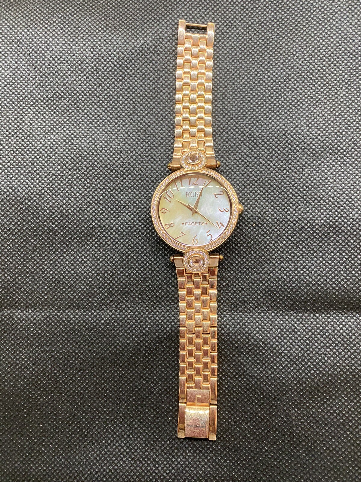 Women’s Ecclissi “Facets” Watch Womens Gold Colored Stainless Steel Case