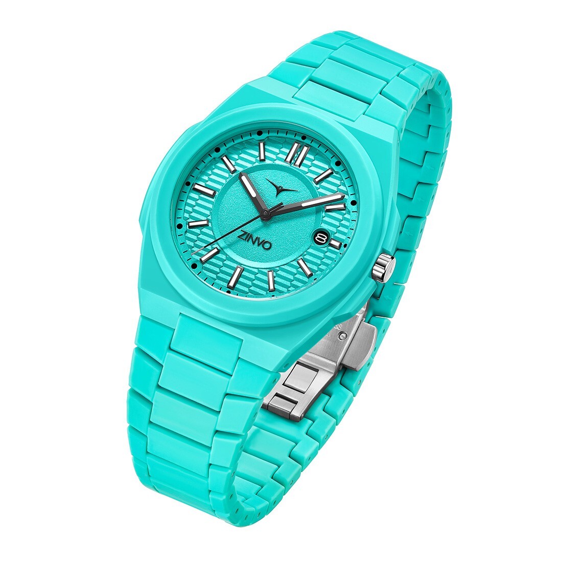 Zinvo Rival Aero Bluemarine Quartz Date Polycarbonate Mineral Men’s Watch