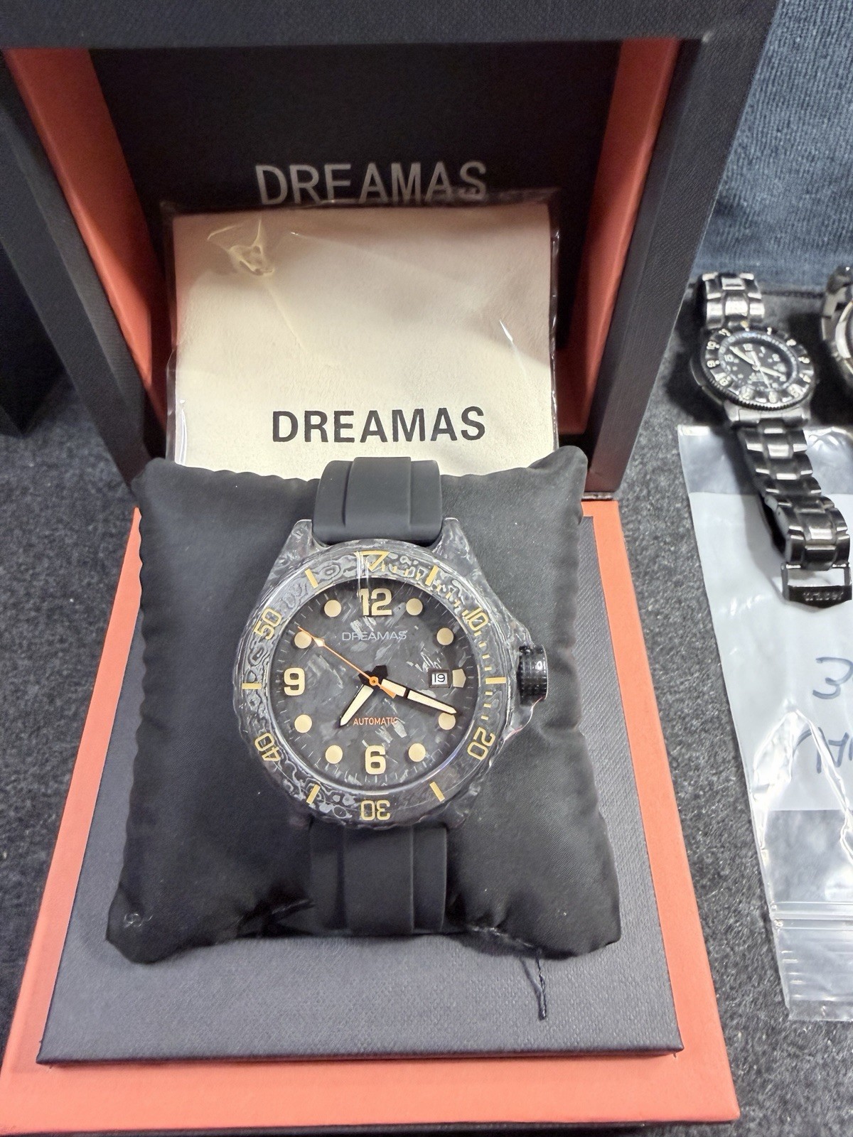 DREAMAS Auto Carbon Fiber Divers 500M Sapphire Black Forged Carbon- Full Kit