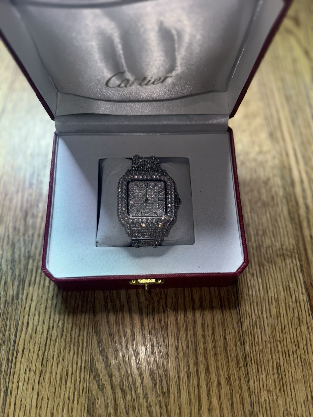 Cartier Santos 35mm Automatic Stainless Steel Silver Dial 100m Box
