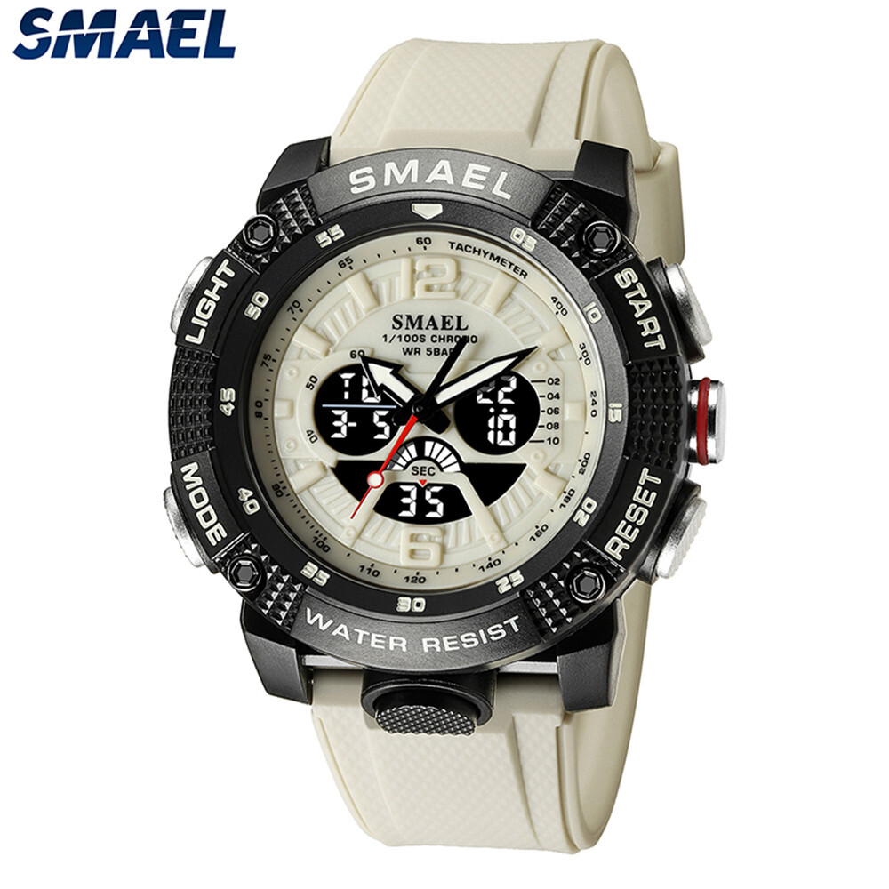SMAEL Sport Watch Men Outdoor Digital Wristwatch LED Alarm Sport Watches Boys