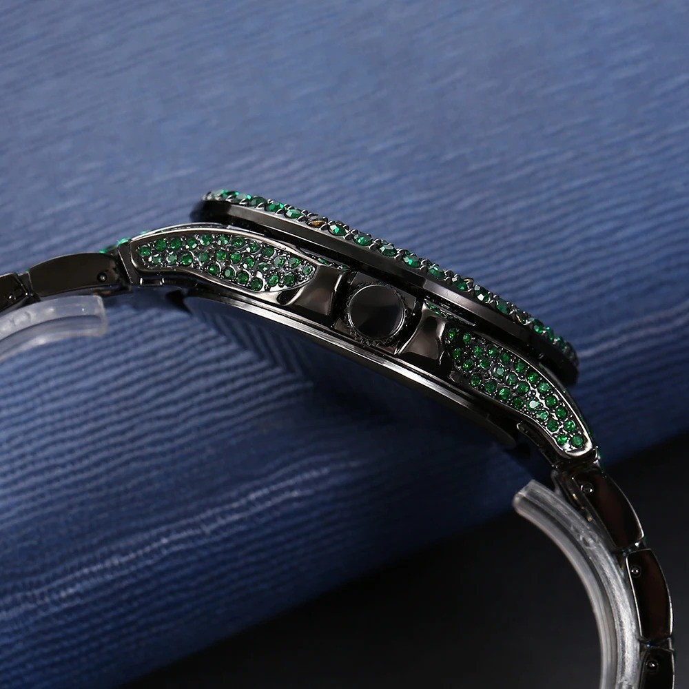Green Diamond Watch For Men Luxury