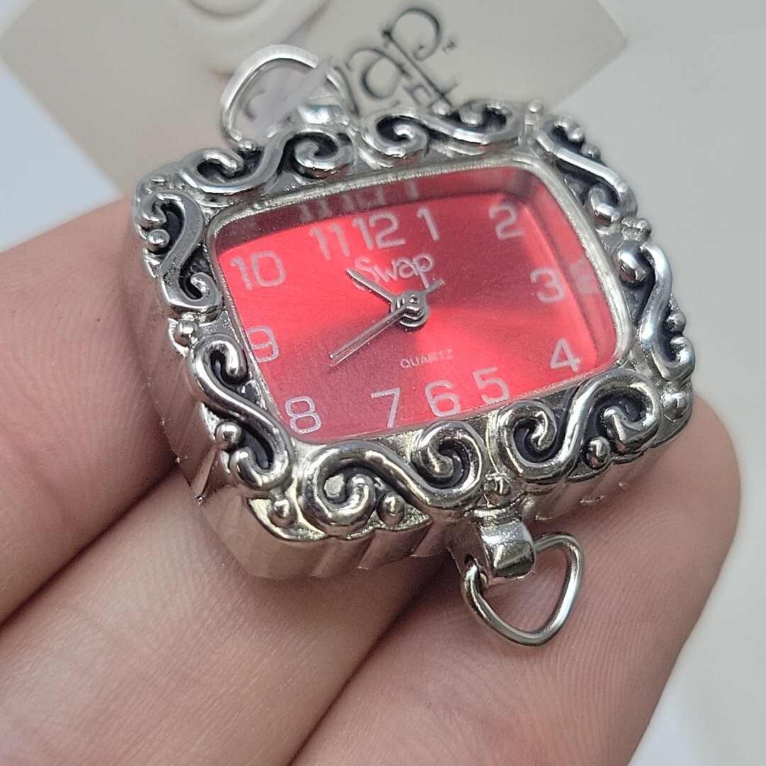 Ruby Red Ornate Swap Watch Face By Beehive Create-a-watch For Lobster Claw Bands