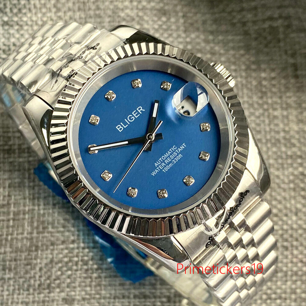 BLIGER White/Black/Blue/Green Jewel Dial PT5000 NH35 36/39mm Automatic Men Watch