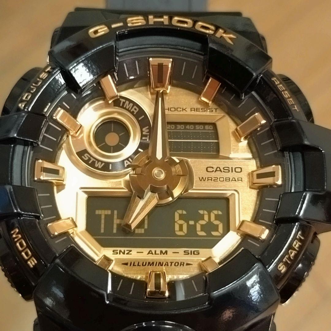 CASIO G-SHOCK GA-710GB Black & Gold 【USED】