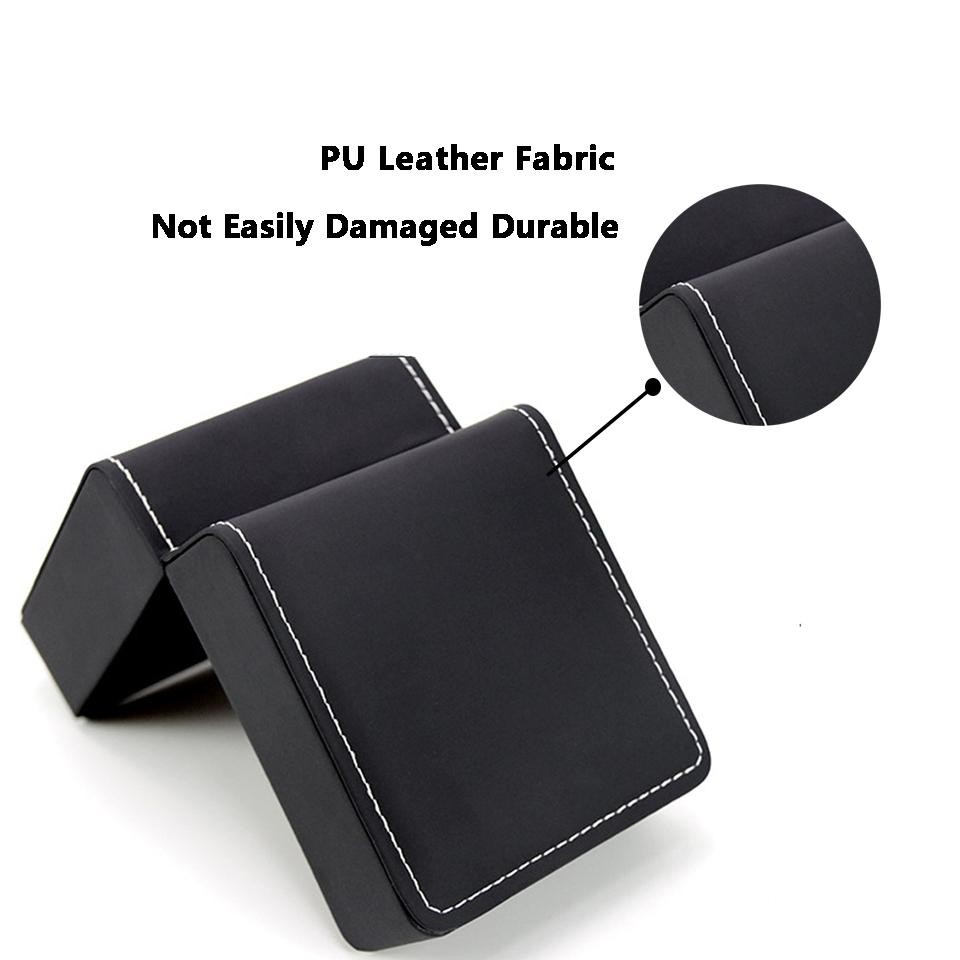 Black PU Leather Watch Gift Box with Pillow Single Wristwatch Display Case!!