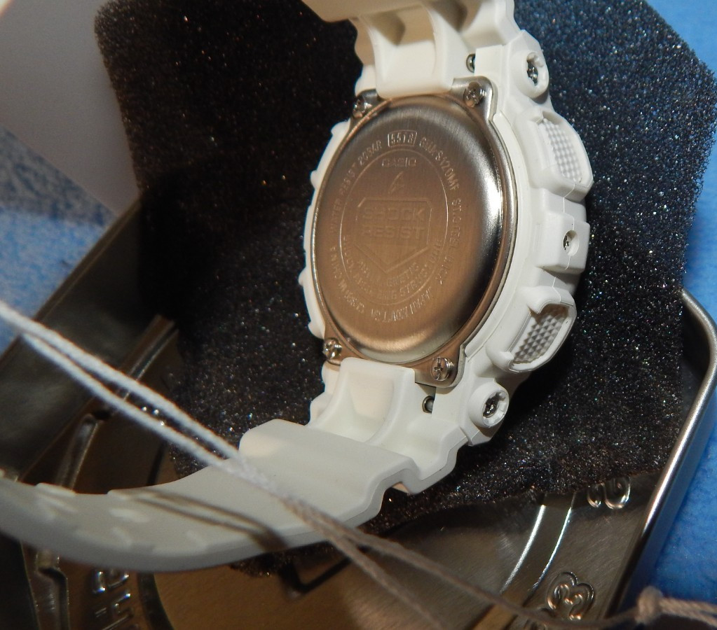 New CASIO G SHOCK White Rose Gold GMA-S120MF-7A2 S Series Analog Digital Watch