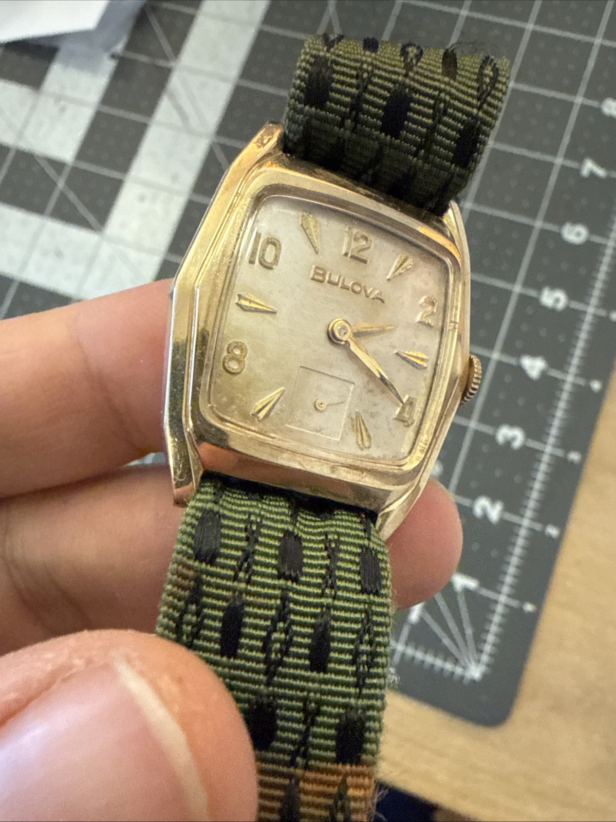 1962 (M2) Men’s Bulova Senator ‘Q’, cal 11af 10K rolled gold plate hexagon watch