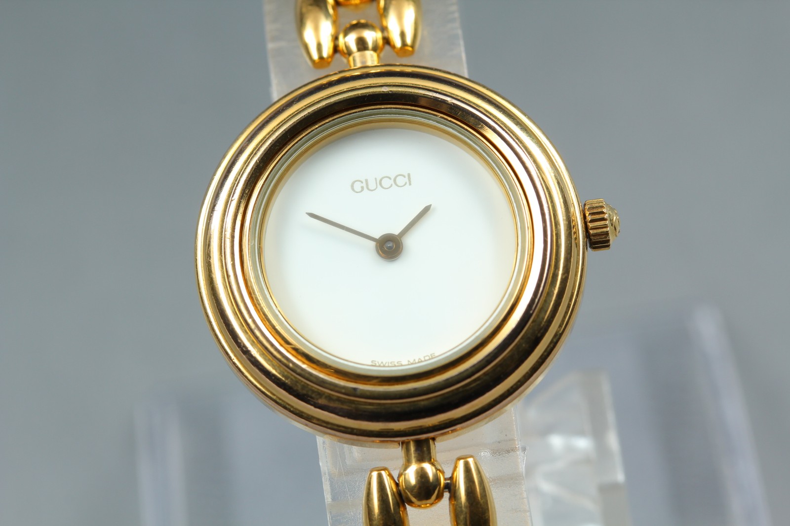 [Exc+5] GUCCI Change Bezel 11/12.2 26mm Gold Qz Women’s Vintage Watch From JAPAN