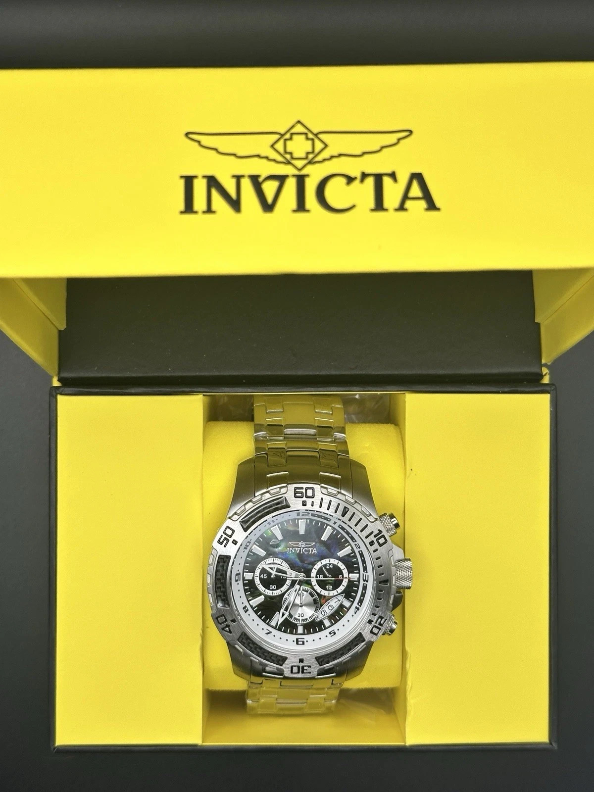 Invicta Pro Diver SCUBA Men’s Watch w/ Abalone Dial – 51mm, Steel (49855)