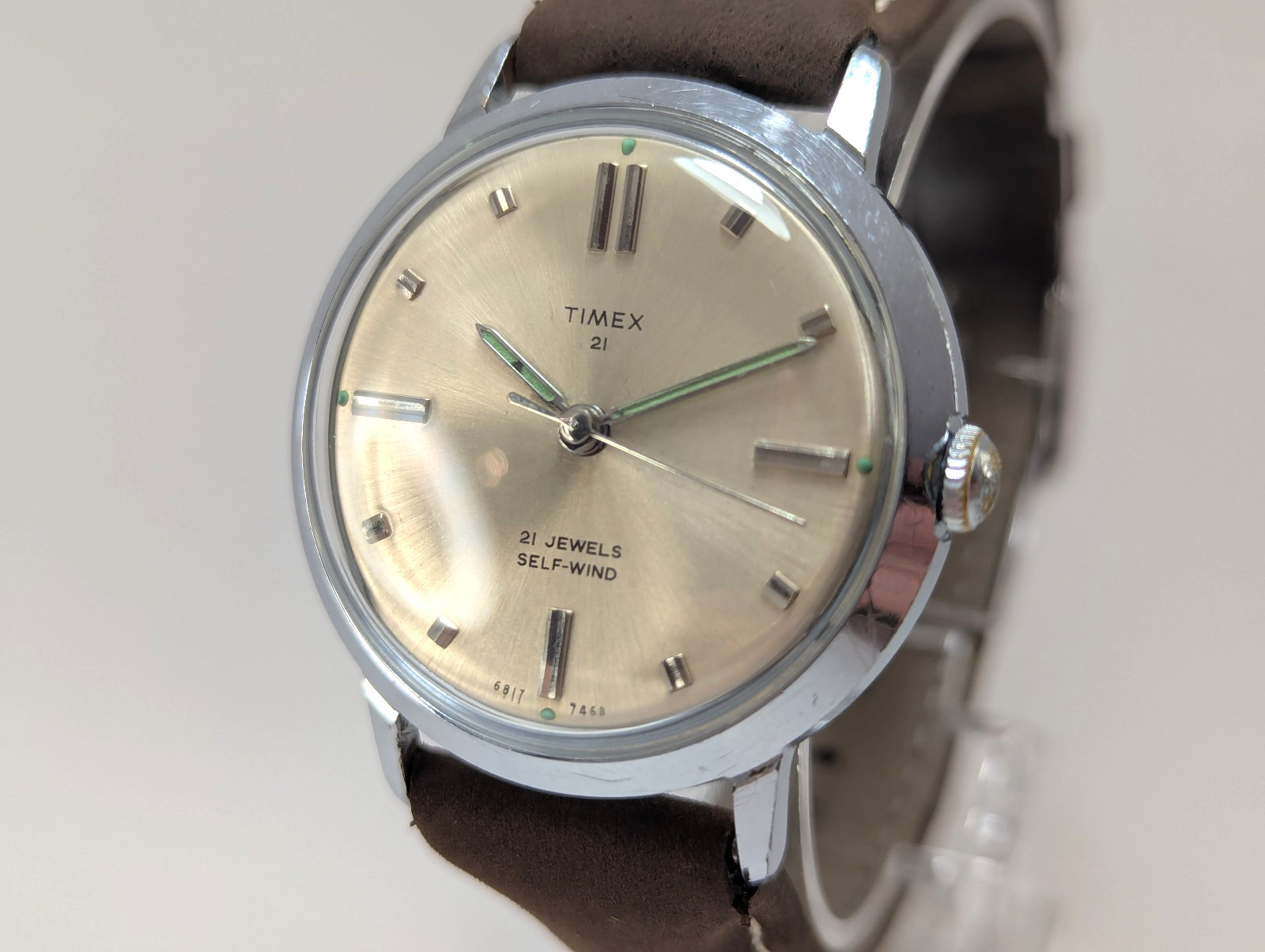 Vintage Timex Prestige 21 Jewel Automatic 6817-7468 Serviced, Top of the Line!