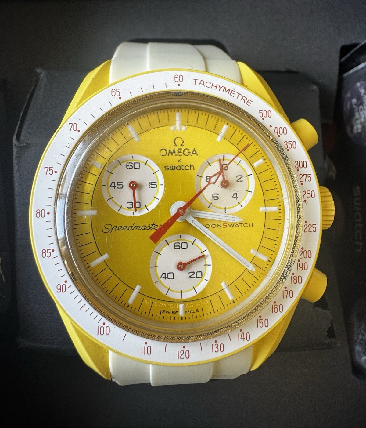 OMEGA x Swatch MoonSwatch Mission to the Sun Chronograph Quartz Box Papers