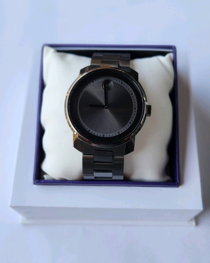 Movado Bold Men’s Quartz Watch Gunmetal Grey Stainless Steel Band