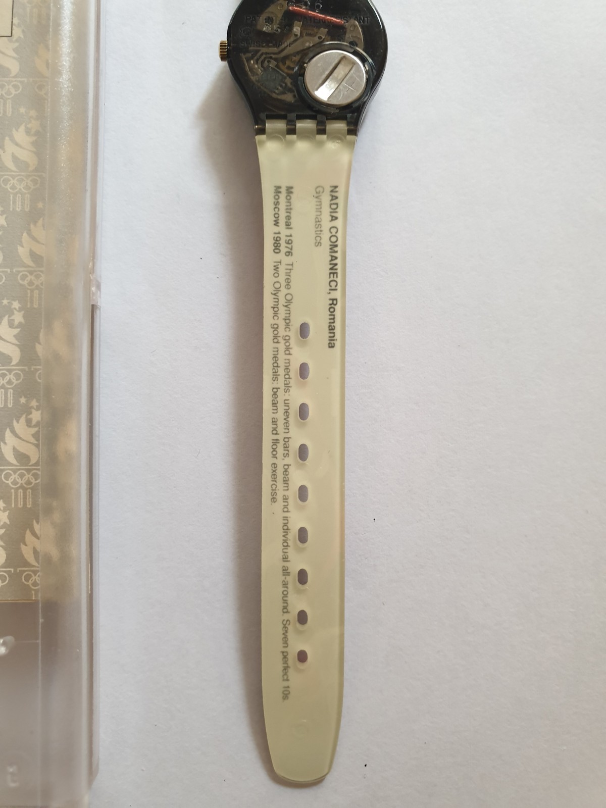 Vintage Swatch Watch “Nadja Comaneci” LZ105 Atlanta Olympics 1996 NOS