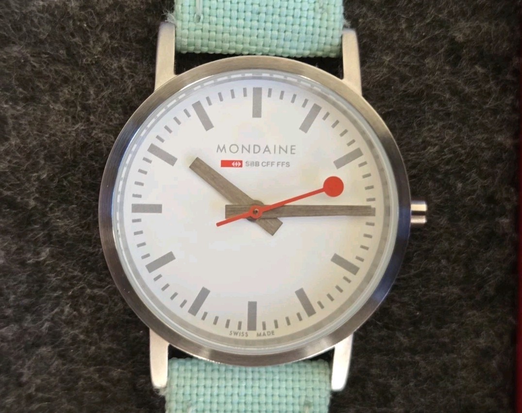 Mondaine Classic Mint Textile Ladies Watch A658.30323.17BQ