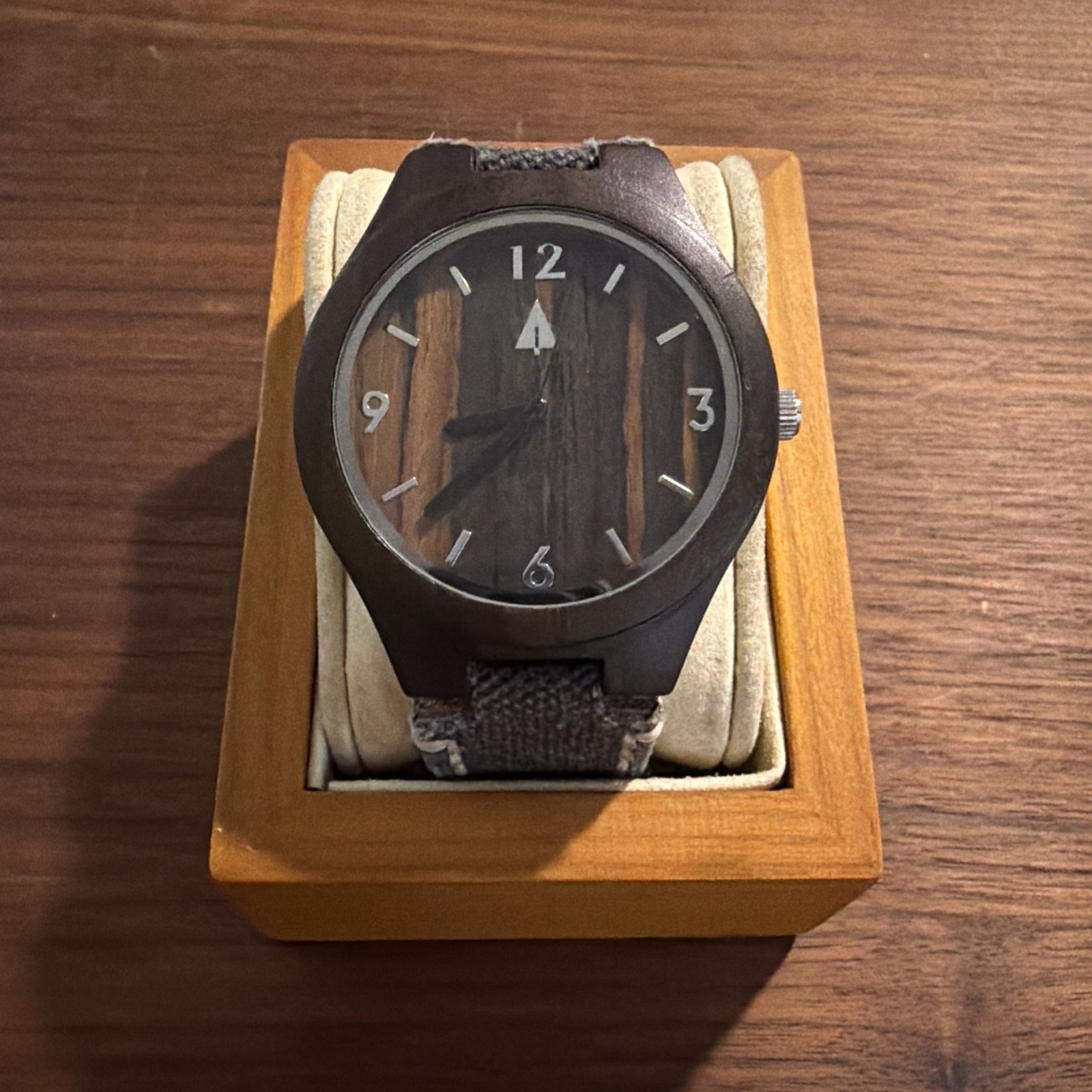 Men’s Tree Hut Wood Watch With Canvas And Leather Band