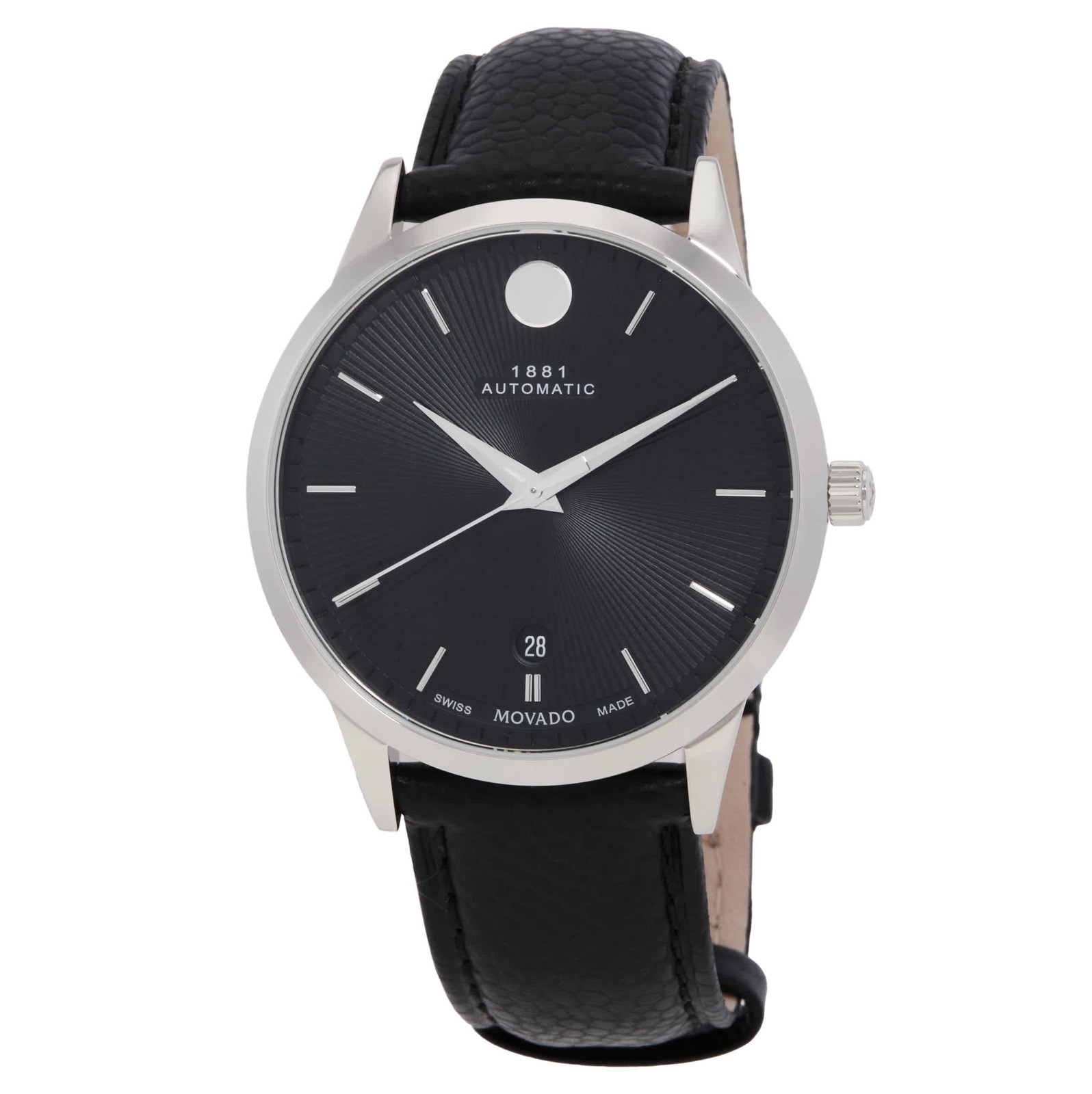 Movado 1881 Automatic Black Dial Unisex Watch 0607612