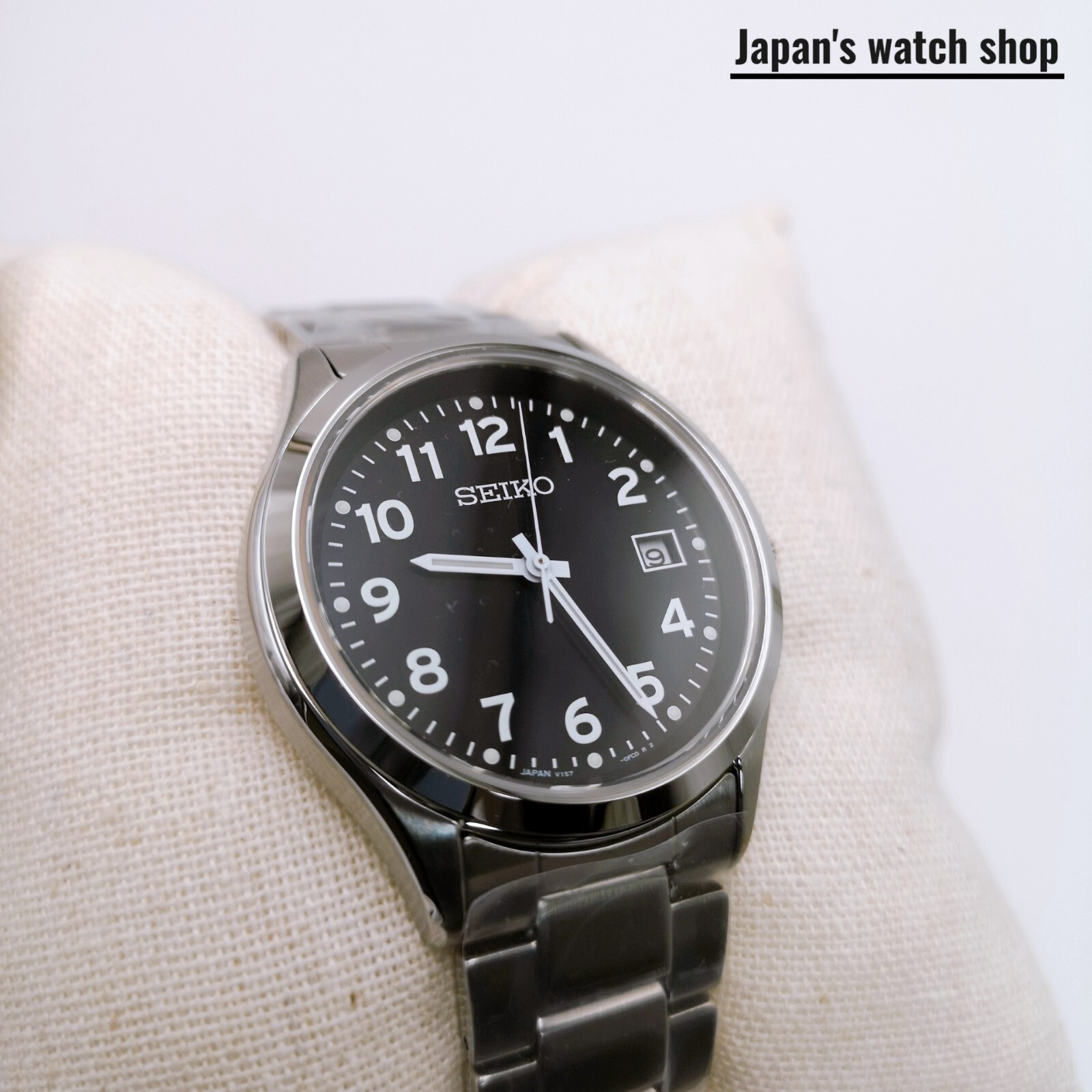 SEIKO Selection SBPX155 Black Solar Sapphire Men’s Watch New in Box