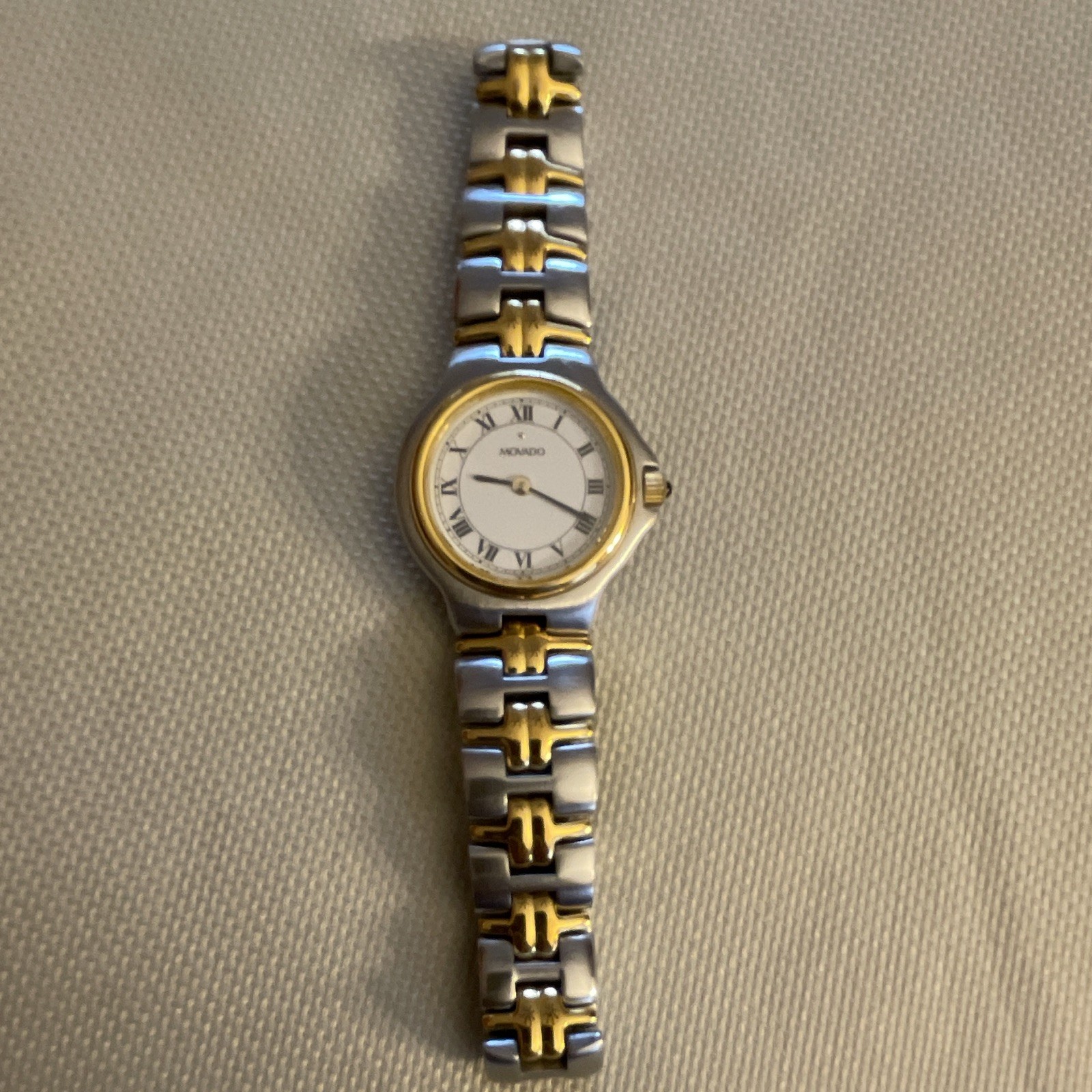 Movado 1881 Women’s Two-Tone Stainless Bracelet Quartz 24mm White Roman 30m