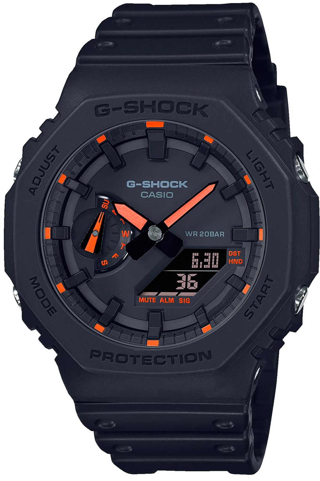 CASIO Watch – GA-2100-1A4ER for Male Black in Carbon fiber