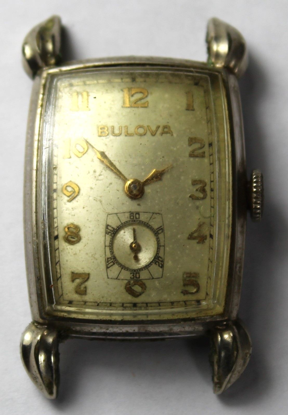 Bulova 8AD 17j 20mm 10k Rolled Gold Plate RGP Watch – Vintage – Runs