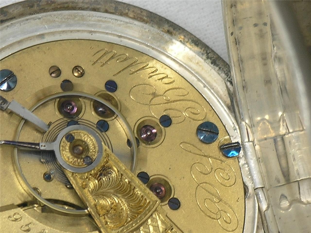 1876 CENTENNIAL WALTHAM 18 SIZE PS BARTLETT COIN SILVER POCKET WATCH, RUNNING!