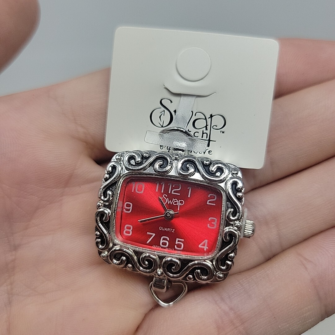 Ruby Red Ornate Swap Watch Face By Beehive Create-a-watch For Lobster Claw Bands