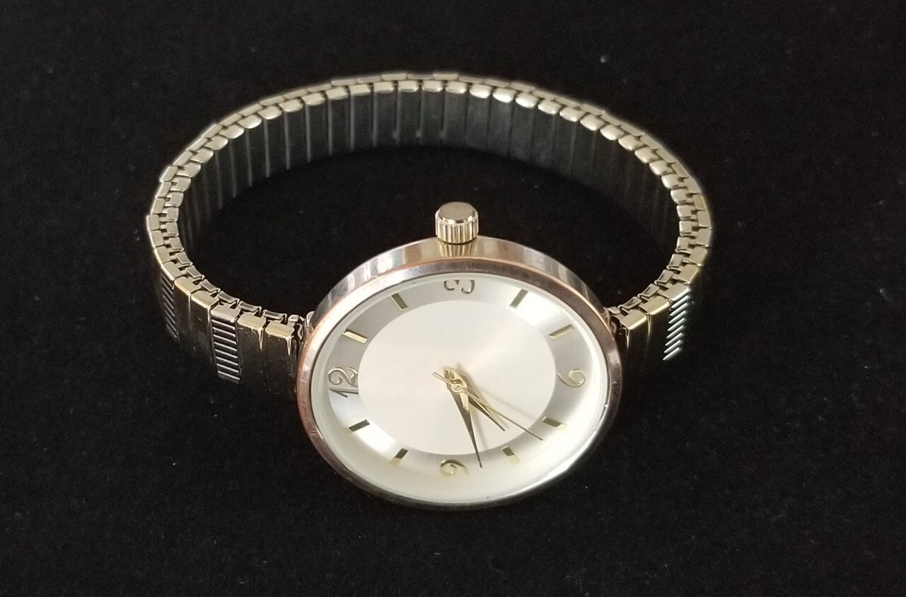Unbranded TwoTone Watch 13638 Expansion Band 6.25″-8″ New Battery