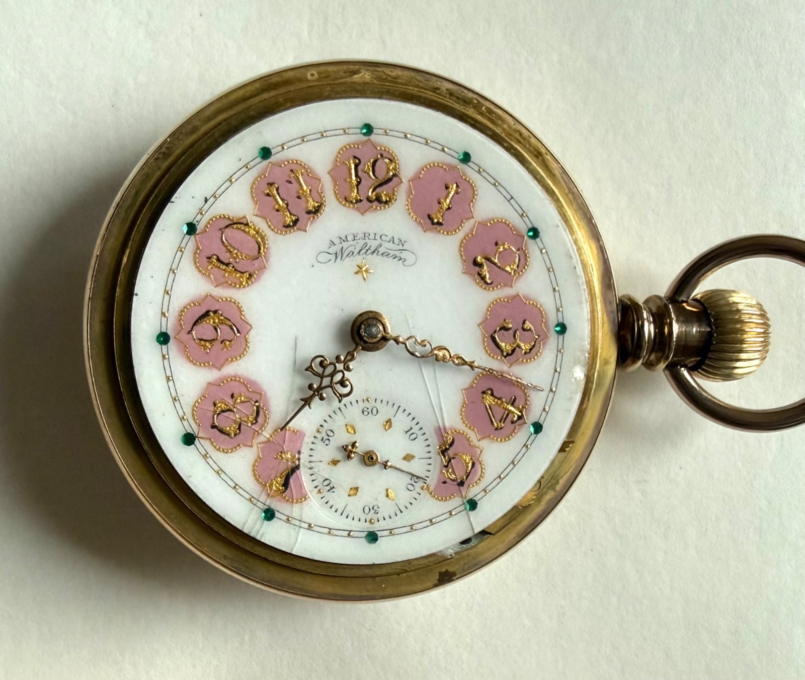 Waltham 18s 15j LS Sidewinder Mod 1883 Fancy Dial Display Cs 1888 Runs