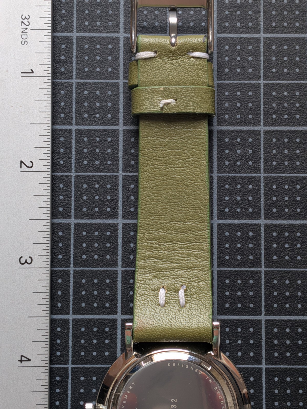 Throne NYC Brooklyn Watchmaker Khaki Olive Italian Leather Band 40mm Gather 1.0