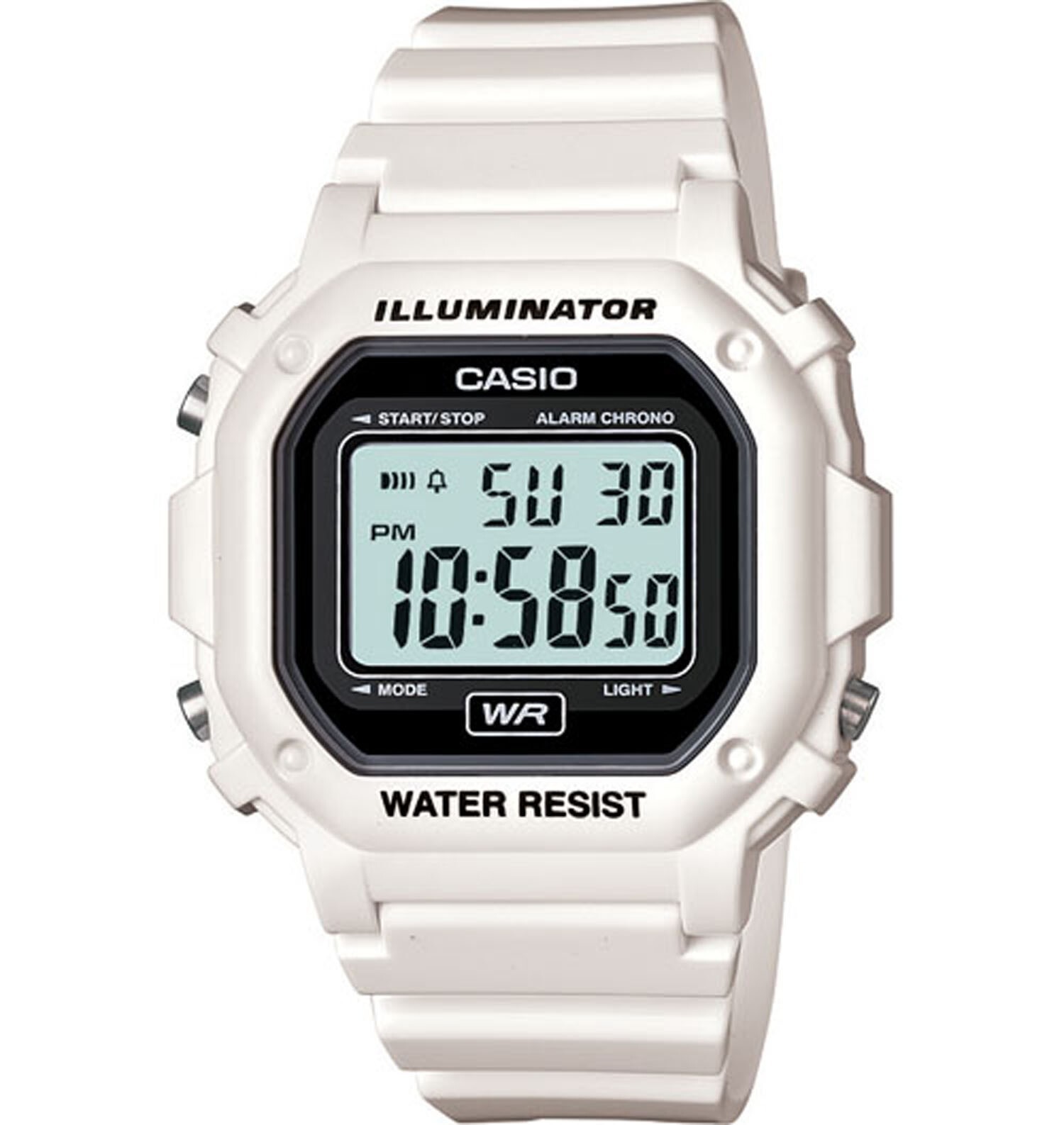 Casio Women’s Quartz Illuminator Alarm Chronograph 43mm Digital Watch F108WHC-7B