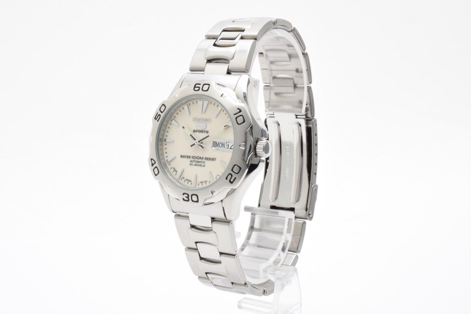[Exc+5]SEIKO 5 Sports 7S36-00A0 Automatic 40mm White Dial Day Date Japan