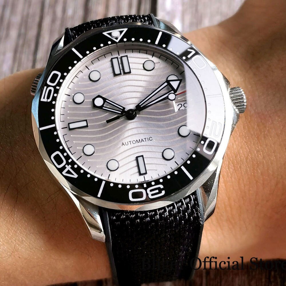 Luxury BLIGER 41mm Mechancial Men Watch Sapphire NH35 PT5000 Movement Blue Green