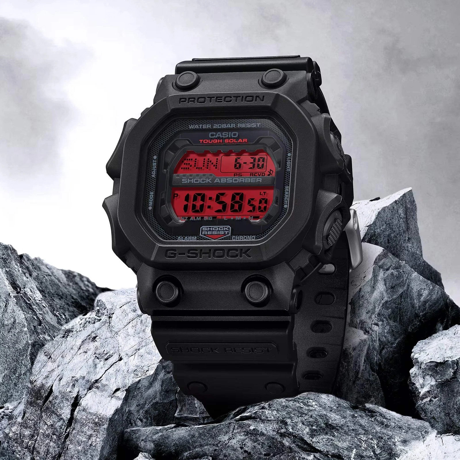 NEW CASIO G-SHOCK GX-56BBR-1 “KING” BLACK BOLD RED SOLAR DIGITAL WATCH $175.00