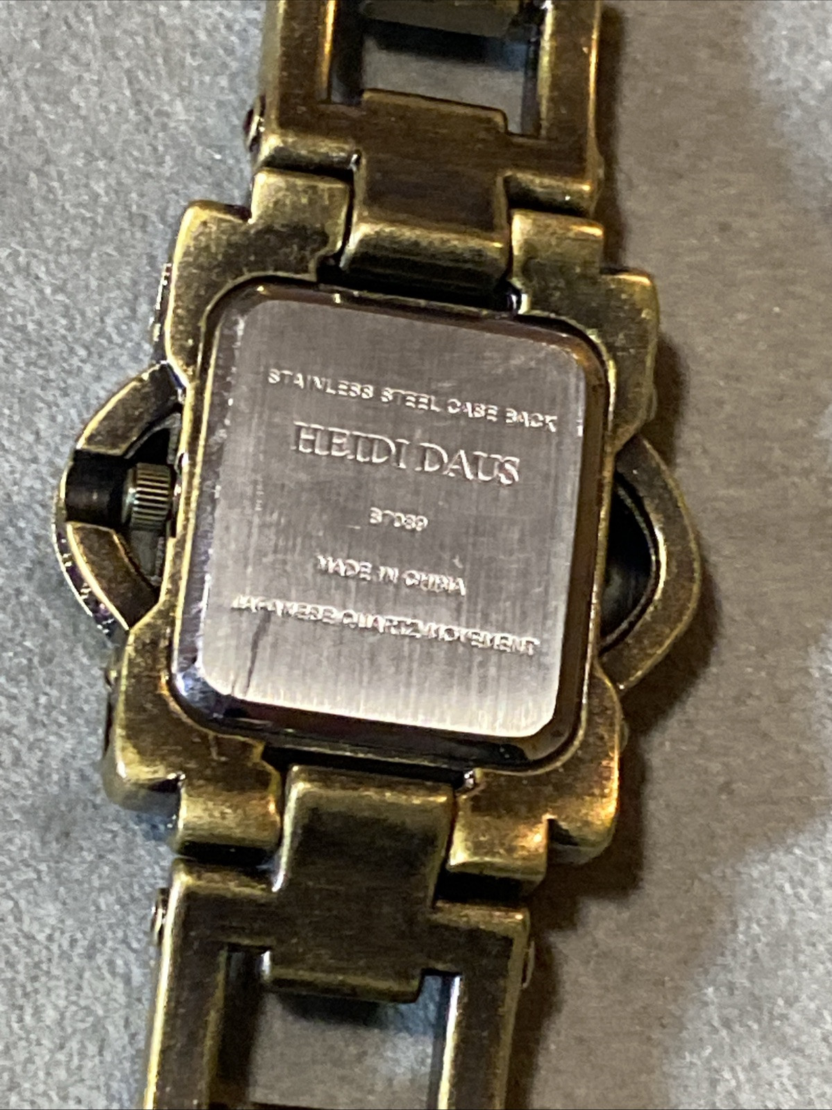 Heidi Daus Women’s Bracelet Watch Rectangle Art Deco Swarovski Crystals NEW