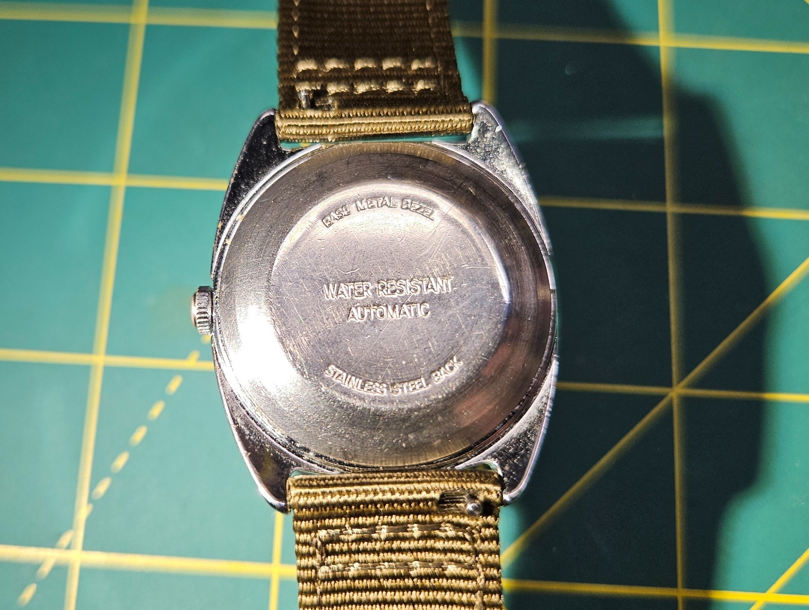 Vintage 1977 Timex Automatic Military Crosshair Mechanical Watch Serviced!