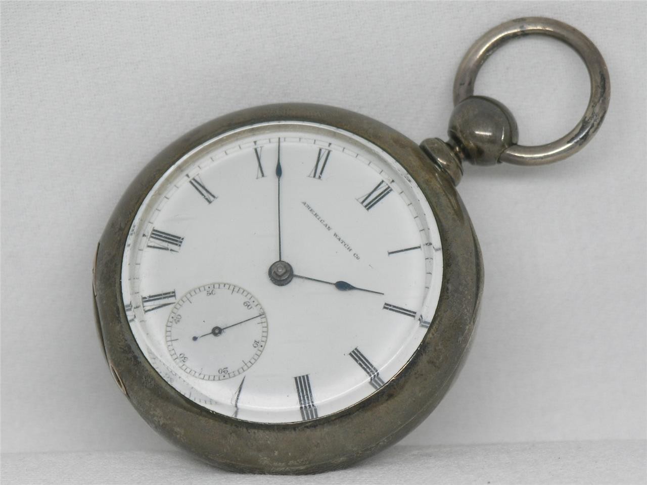 1876 CENTENNIAL WALTHAM 18 SIZE PS BARTLETT COIN SILVER POCKET WATCH, RUNNING!