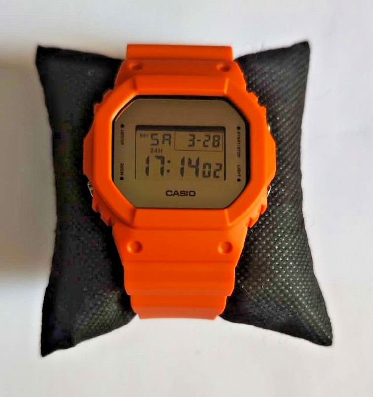 DW5600 CASIO ORANGE ORANGE SILVER G-Shock CUSTOM DIGITAL QUARTZ WATCH @