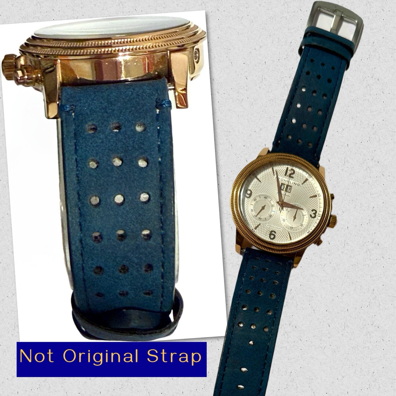 45mm Rosetone | Mechanical Chrono | Big Date | MERCURY Stuhrling Watch