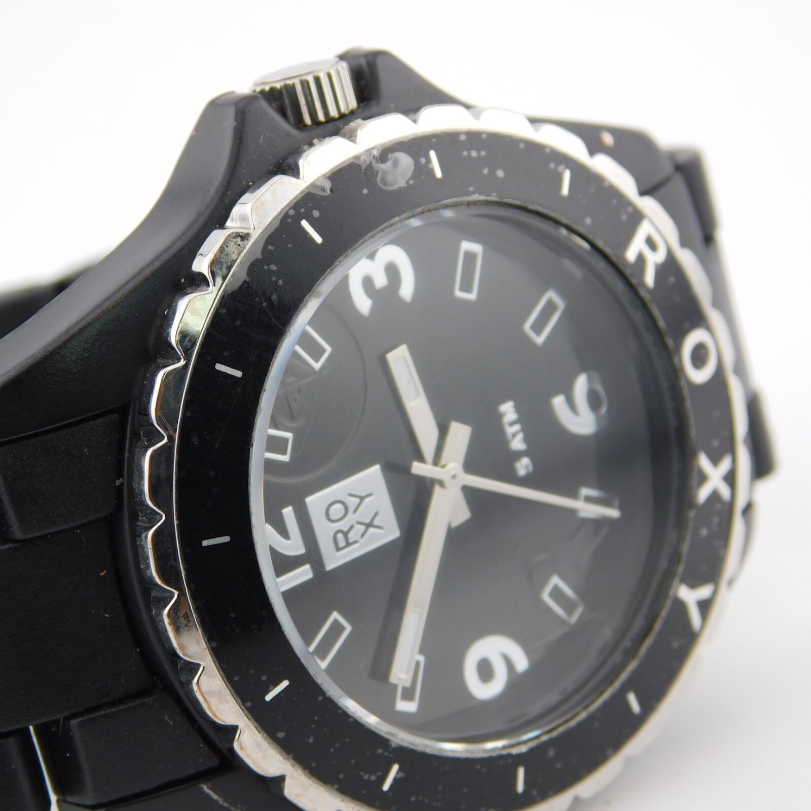 ROXY Jam W205BR Black Tone Quartz Analog Women’s Watch Sz. 5 1/2″ New Battery