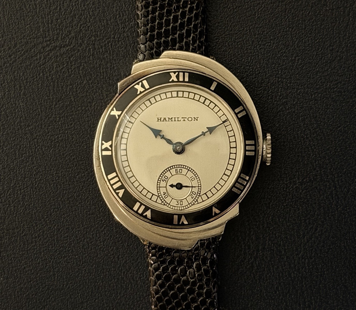 1930 Hamilton Spur 14k White Gold Wristwatch – WORKING Box and Paper