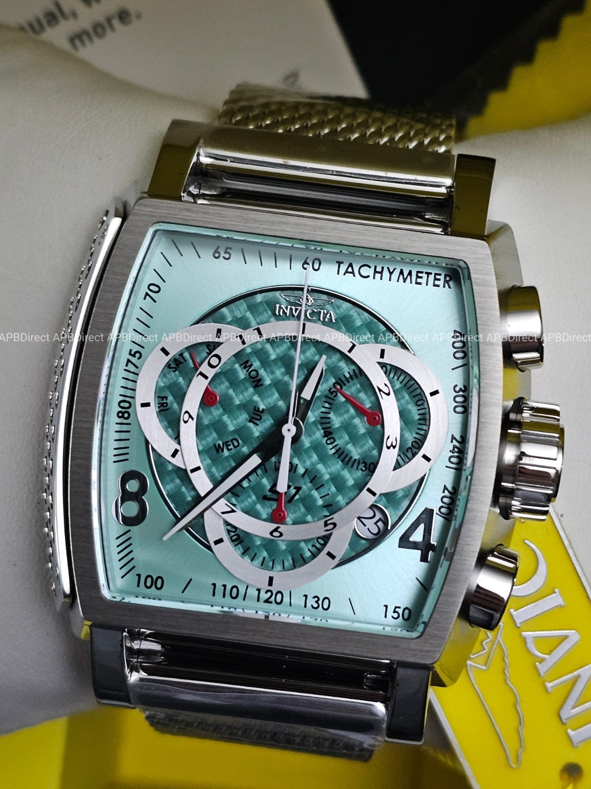 Invicta – S1 Rally – Blue Glass Fiber – Milanese Swiss Z60 FE Chrono Mens Watch