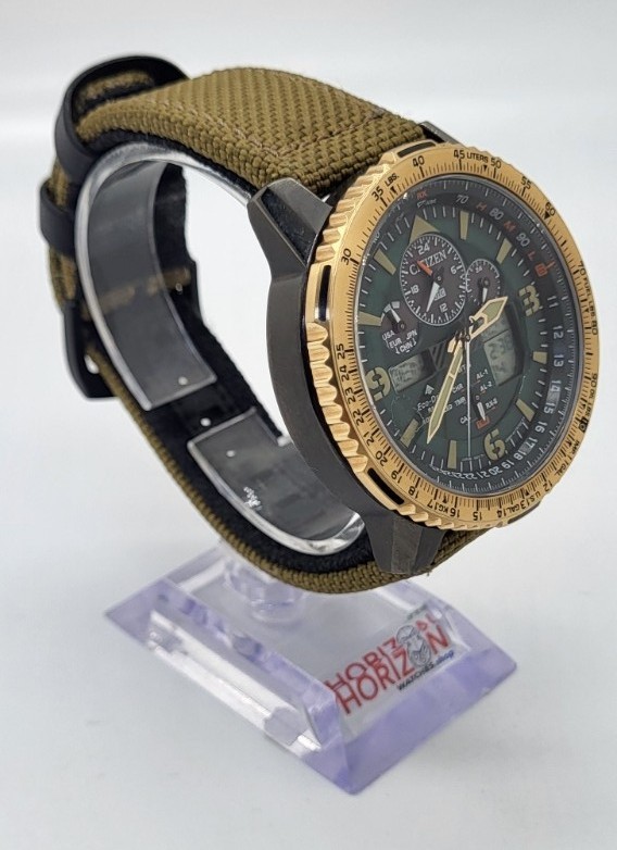 Citizen Promaster Eco-Drive Gray Stainless Steel Khaki Gold NY8074-11X
