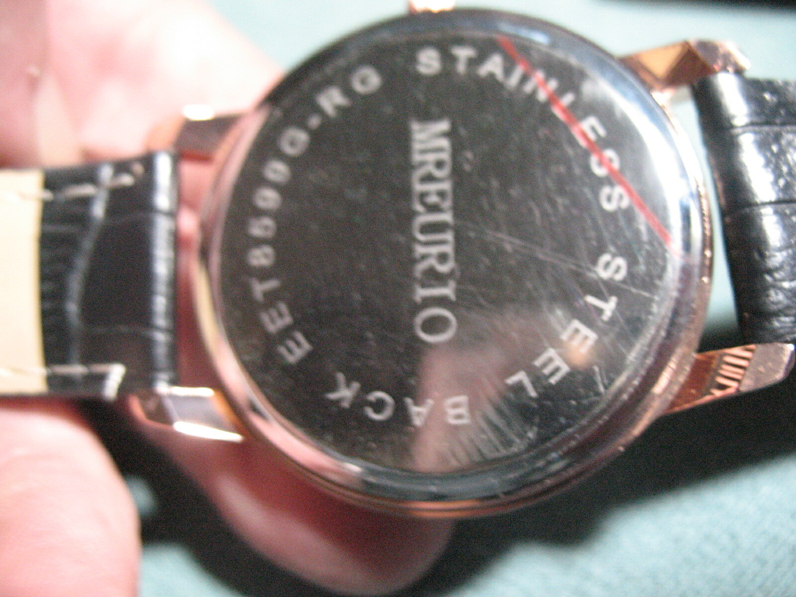 mreurio watch quartz black band