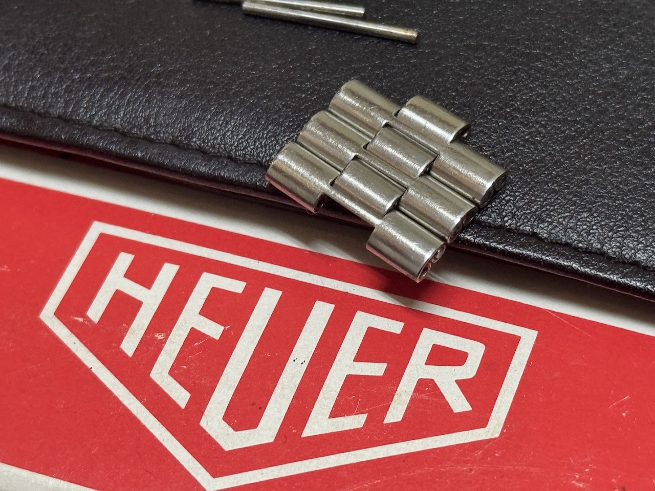 Last 3 vintage Heuer Monaco or Silverstone smooth polished NSA band 3-row links