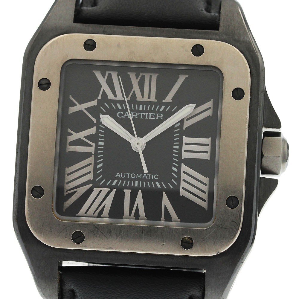 CARTIER Santos 100 LM W2020010 black Dial Automatic Men’s Watch_963284